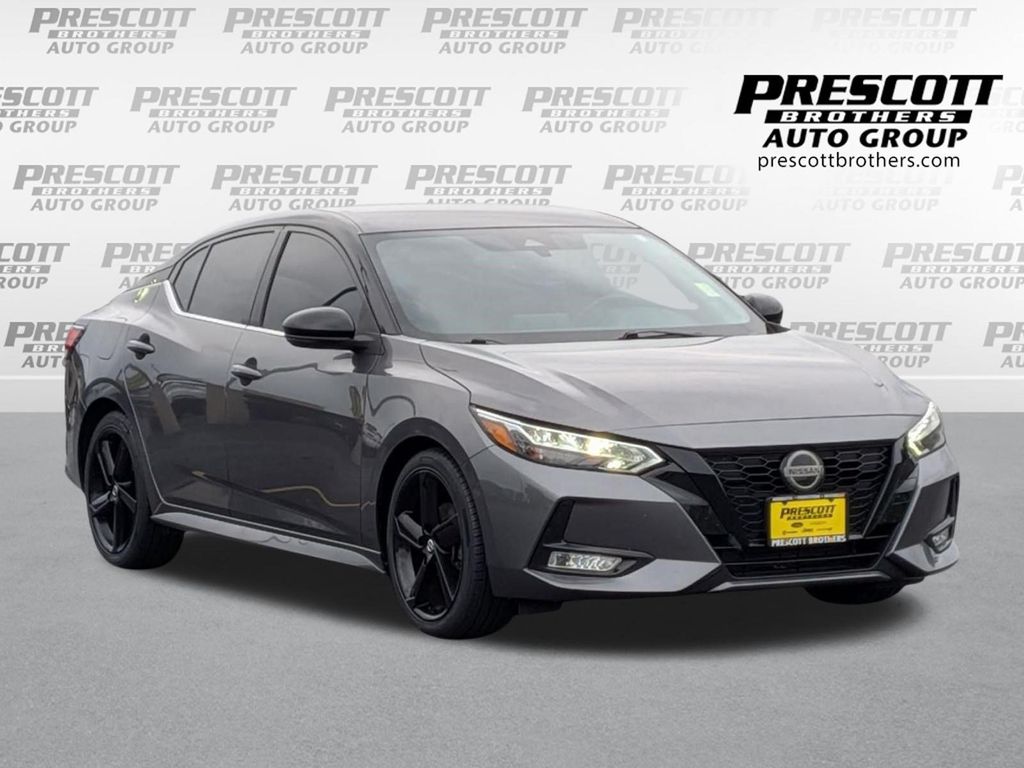 Gun Metallic/Super Black 2023 Nissan Sentra Sedan Front-Wheel Drive Continuously Variable Transmission