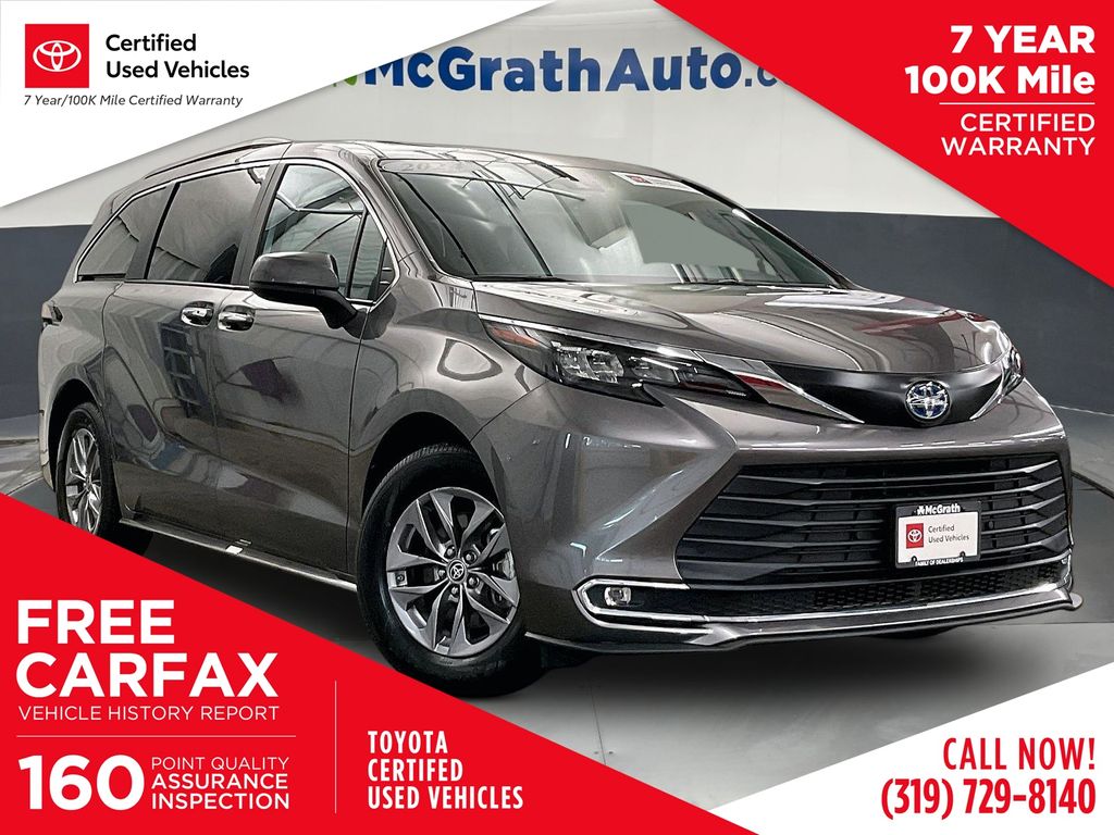 Predawn Gray Mica 2024 Toyota Sienna Minivan All-Wheel Drive Continuously Variable Transmission