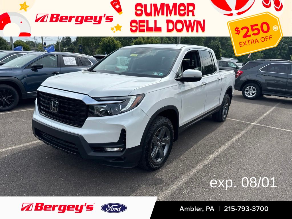 White 2023 Honda Ridgeline Pickup Truck All-Wheel Drive 9-Speed Automatic