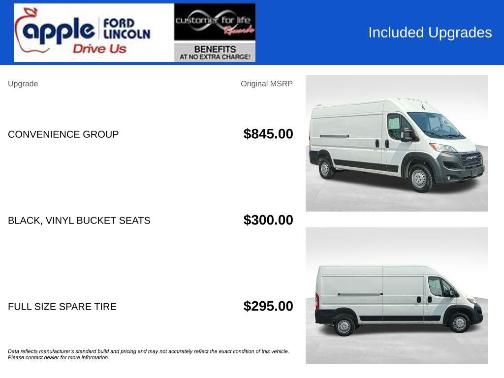 2024 Ram ProMaster 2500 Cargo Van Tradesman High Roof 159" WB w/Pass Seat
