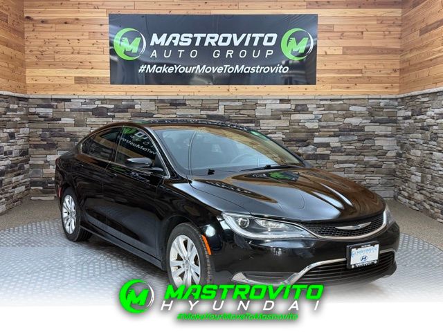 Black Clearcoat 2016 Chrysler 200 Sedan Front-Wheel Drive 9-Speed Automatic