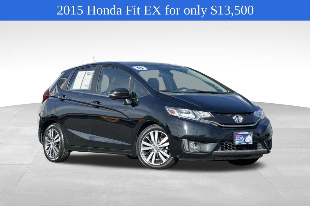 Crystal Black Pearl 2015 Honda Fit EX Hatchback Front-Wheel Drive Continuously Variable Transmission