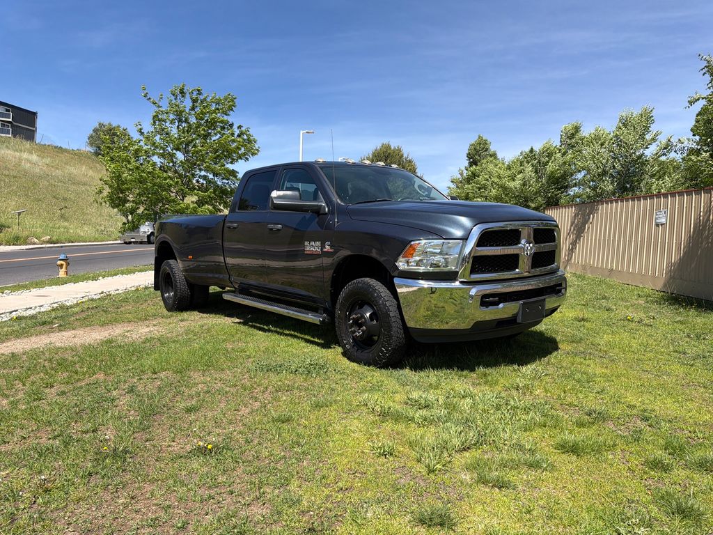 Gray (Maximum Steel Metallic Clearcoat) 2018 RAM 3500 Pickup Truck Four-Wheel Drive 6-Speed Automatic