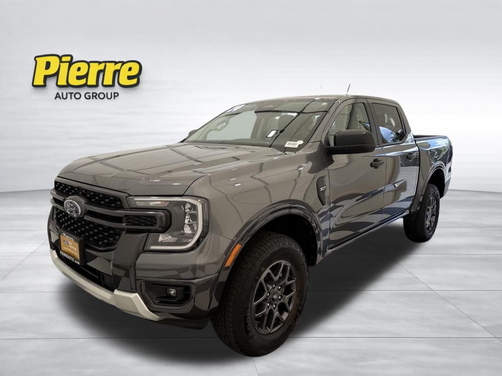 Gray Metallic 2024 Ford Ranger XLT SuperCrew 4WD Pickup Truck Four-Wheel Drive Automatic