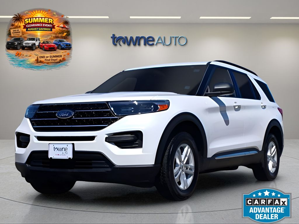 White Metallic 2021 Ford Explorer SUV / Crossover All-Wheel Drive Automatic