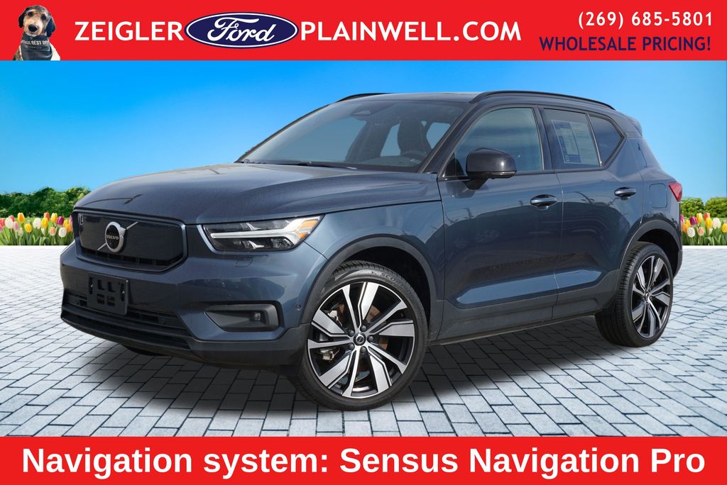 Blue 2022 Volvo XC40 Recharge Twin Plus eAWD SUV / Crossover All-Wheel Drive 1-Speed Automatic