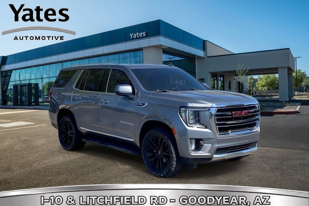 Gray (Satin Steel Metallic) 2021 GMC Yukon SUV / Crossover Four-Wheel Drive Automatic