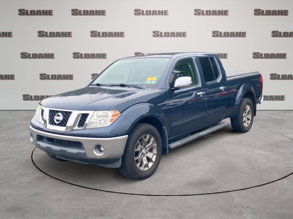 Blue 2015 Nissan Frontier SL Crew Cab 4WD Pickup Truck Four-Wheel Drive 5-Speed Automatic Overdrive
