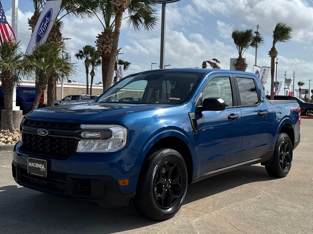 Atlas Blue Metallic 2024 Ford Maverick XLT SuperCrew AWD Pickup Truck All-Wheel Drive 8-Speed Automatic