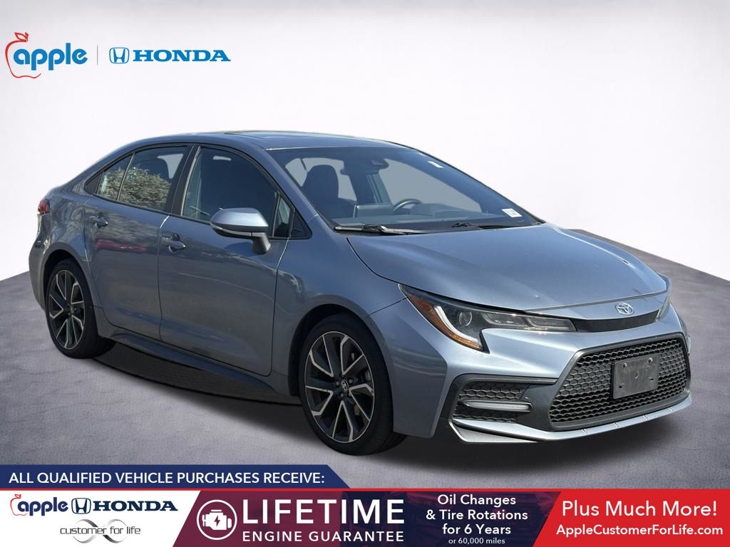 Blue 2020 Toyota Corolla SE FWD Sedan Front-Wheel Drive Continuously Variable Transmission