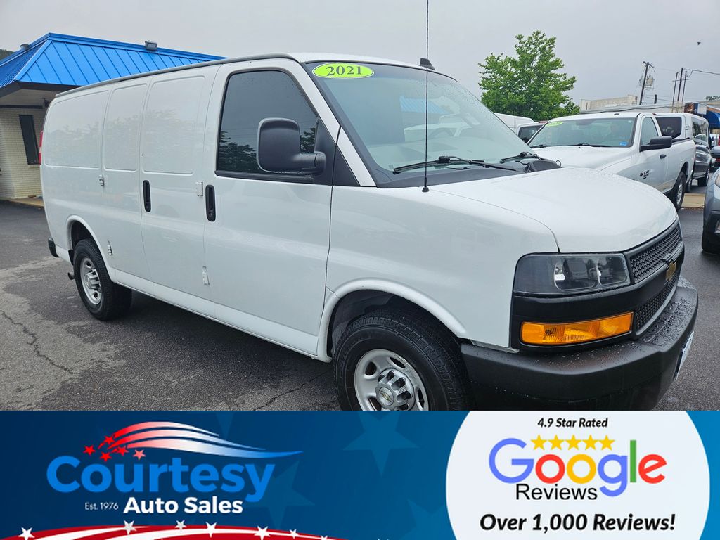Summit White 2021 Chevrolet Express Cargo Van Rear-Wheel Drive 8-Speed Automatic Overdrive