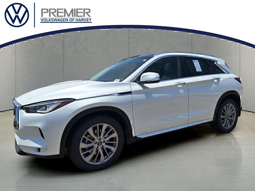 Radiant White 2023 INFINITI QX50 SUV / Crossover Front-Wheel Drive Continuously Variable Transmission