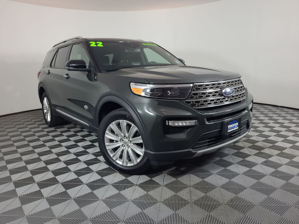 Forged Green Metallic 2022 Ford Explorer King Ranch AWD SUV / Crossover All-Wheel Drive Automatic