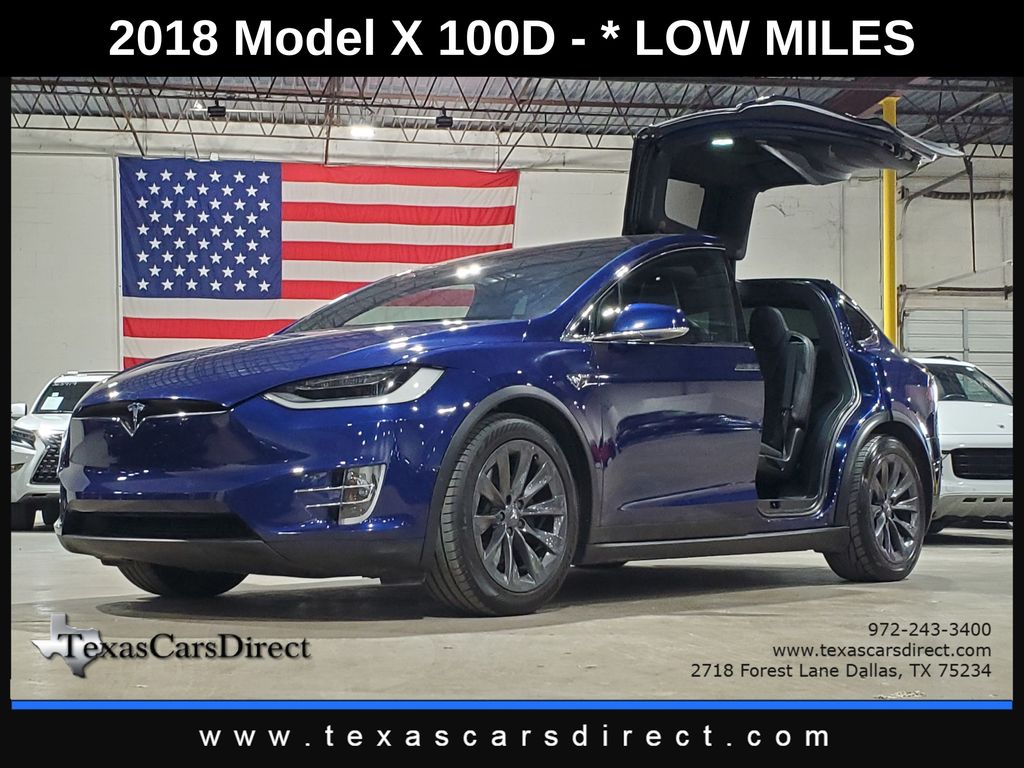 Deep Blue Metallic 2018 Tesla Model X SUV / Crossover All-Wheel Drive 1-Speed Automatic