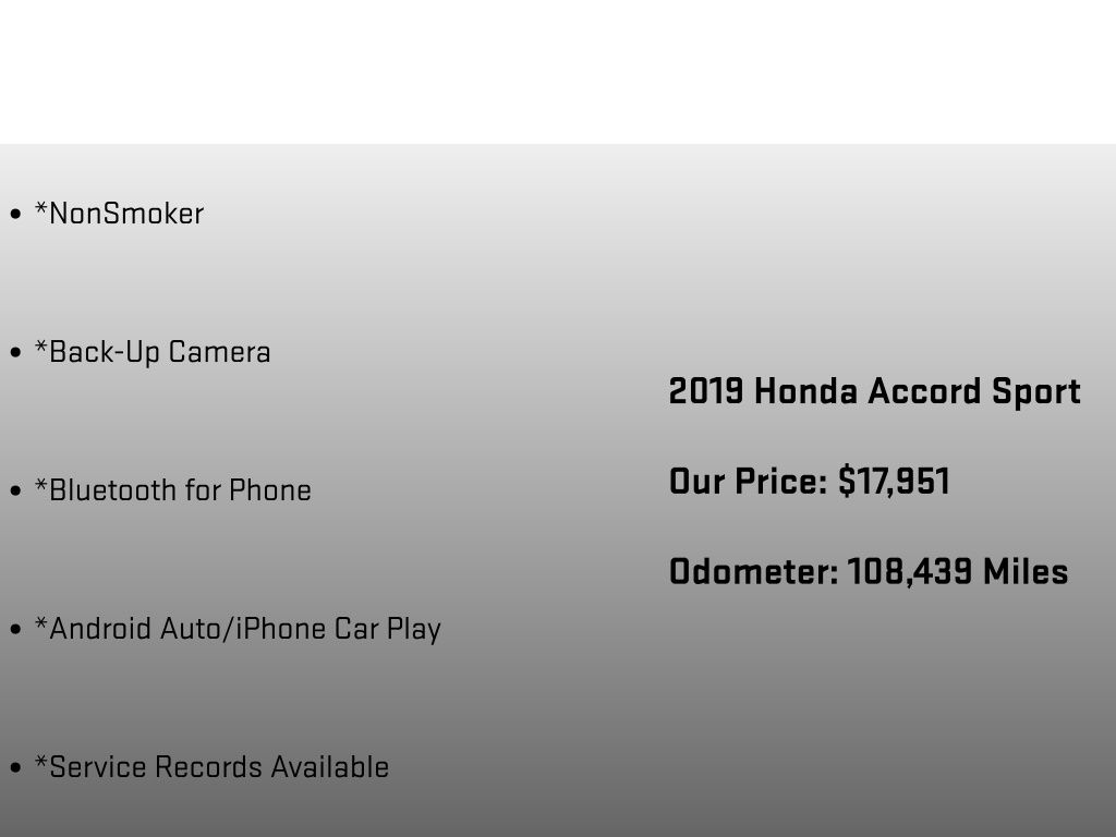 2019 Honda Accord Sport Silver at Honda North