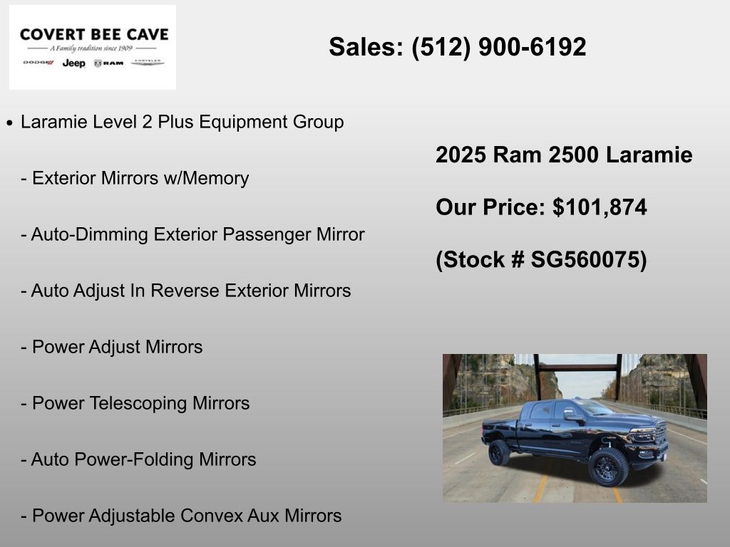 New Car 2025 Ram 2500  Laramie For Sale Under $110,000 In Austin, Texas