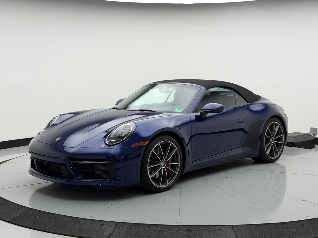 Blue 2023 Porsche 911 Carrera 4S Cabriolet AWD Convertible All-Wheel Drive