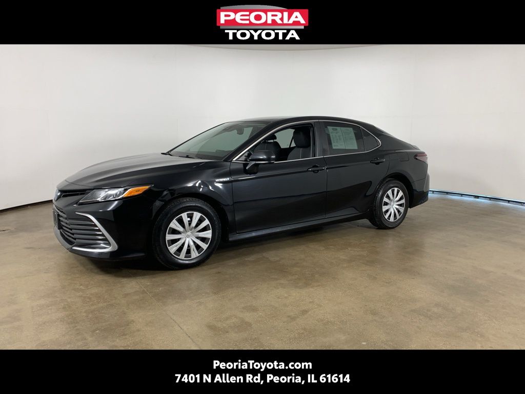 Midnight Black Metallic 2021 Toyota Camry Hybrid LE FWD Sedan Front-Wheel Drive Continuously Variable Transmission