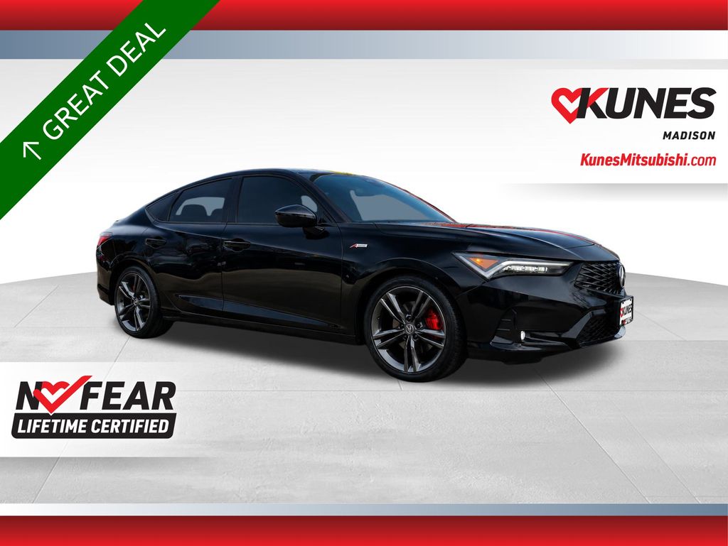 Black 2023 Acura Integra FWD with A-SPEC Package Sedan Front-Wheel Drive Continuously Variable Transmission