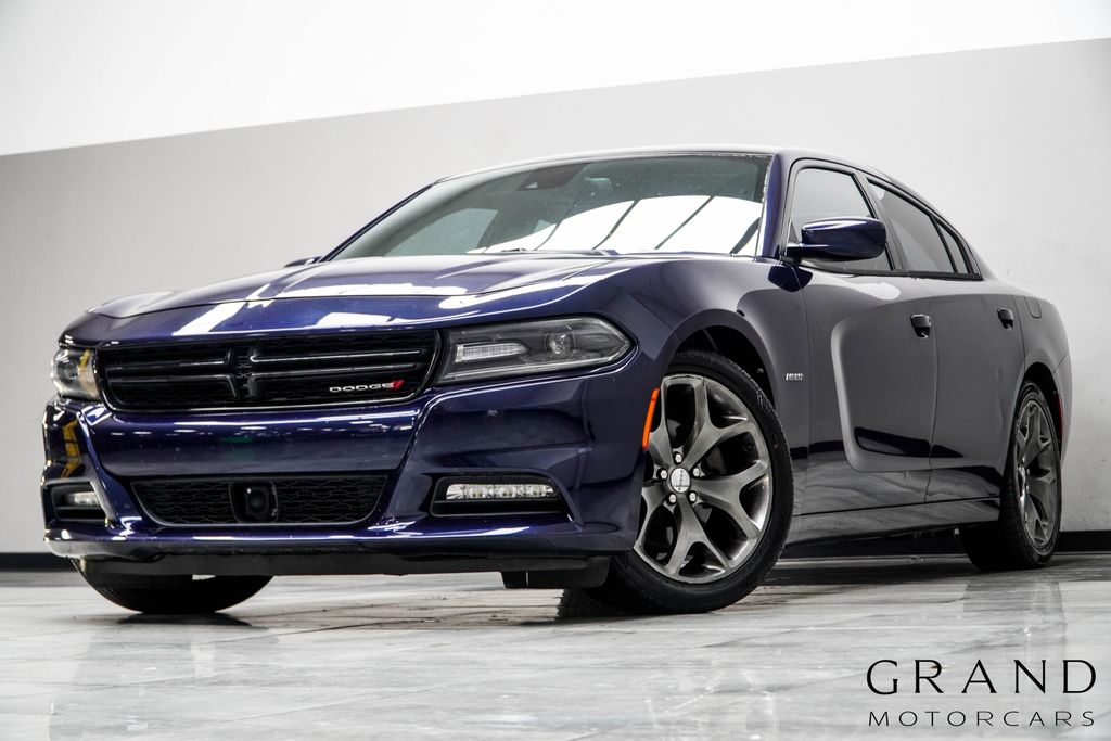 Jazz Blue Pearlcoat 2015 Dodge Charger R/T RWD Sedan Rear-Wheel Drive 8-Speed Automatic