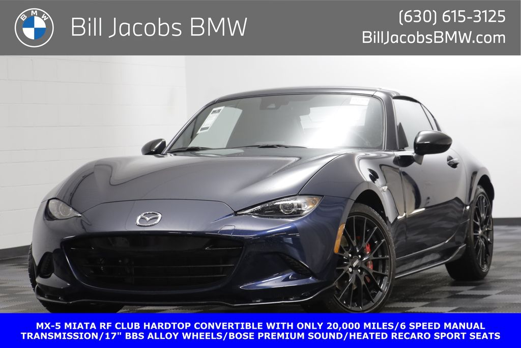 Deep Crystal Blue Mica 2023 Mazda MX-5 Miata RF Club RWD Convertible Rear-Wheel Drive 6-Speed Manual