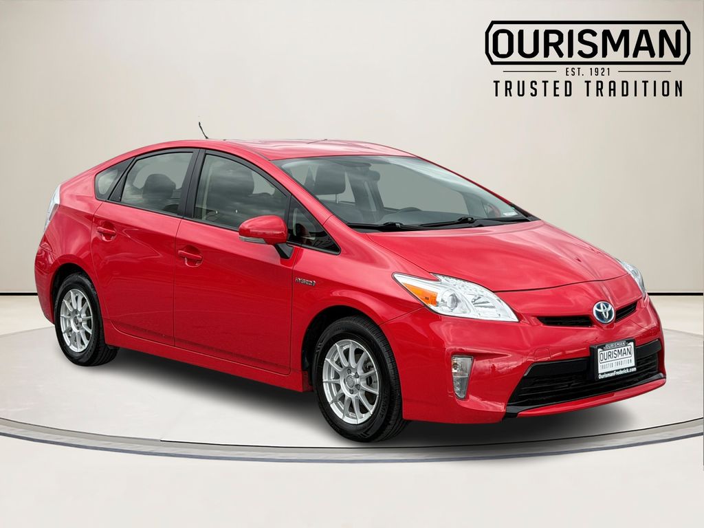 Absolutely Red 2015 Toyota Prius Hatchback Front-Wheel Drive Continuously Variable Transmission