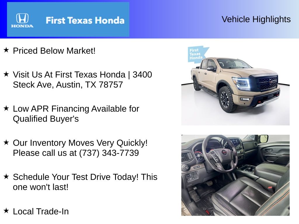 Used Car 2021 Nissan Titan  Pro-4x For Sale Under $40,000 In Austin, Texas