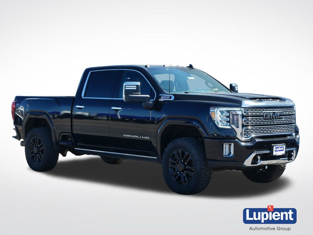 Black (Ebony Twilight Metallic) 2021 GMC Sierra 2500HD Denali Crew Cab 4WD Pickup Truck Four-Wheel Drive Automatic
