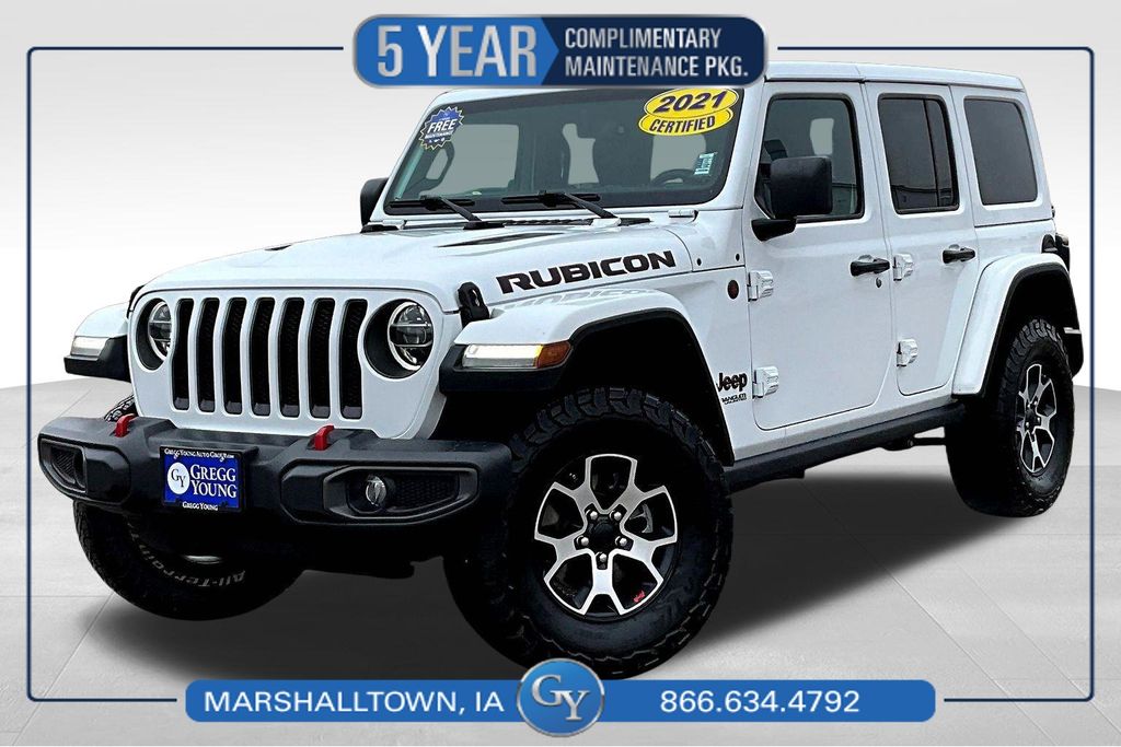 Bright White Clearcoat 2021 Jeep Wrangler Unlimited Rubicon 4WD SUV / Crossover Four-Wheel Drive 8-Speed Automatic