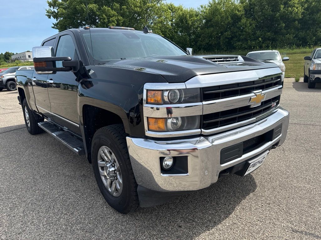 Black 2018 Chevrolet Silverado 3500HD LTZ Crew Cab 4WD Pickup Truck Four-Wheel Drive 6-Speed Automatic