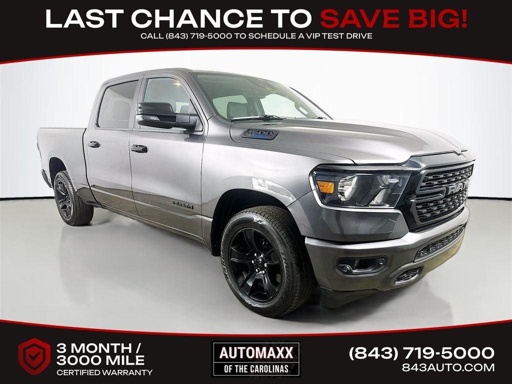 Gray (Granite Crystal Metallic Clearcoat) 2024 RAM 1500 Pickup Truck Four-Wheel Drive 8-Speed Automatic