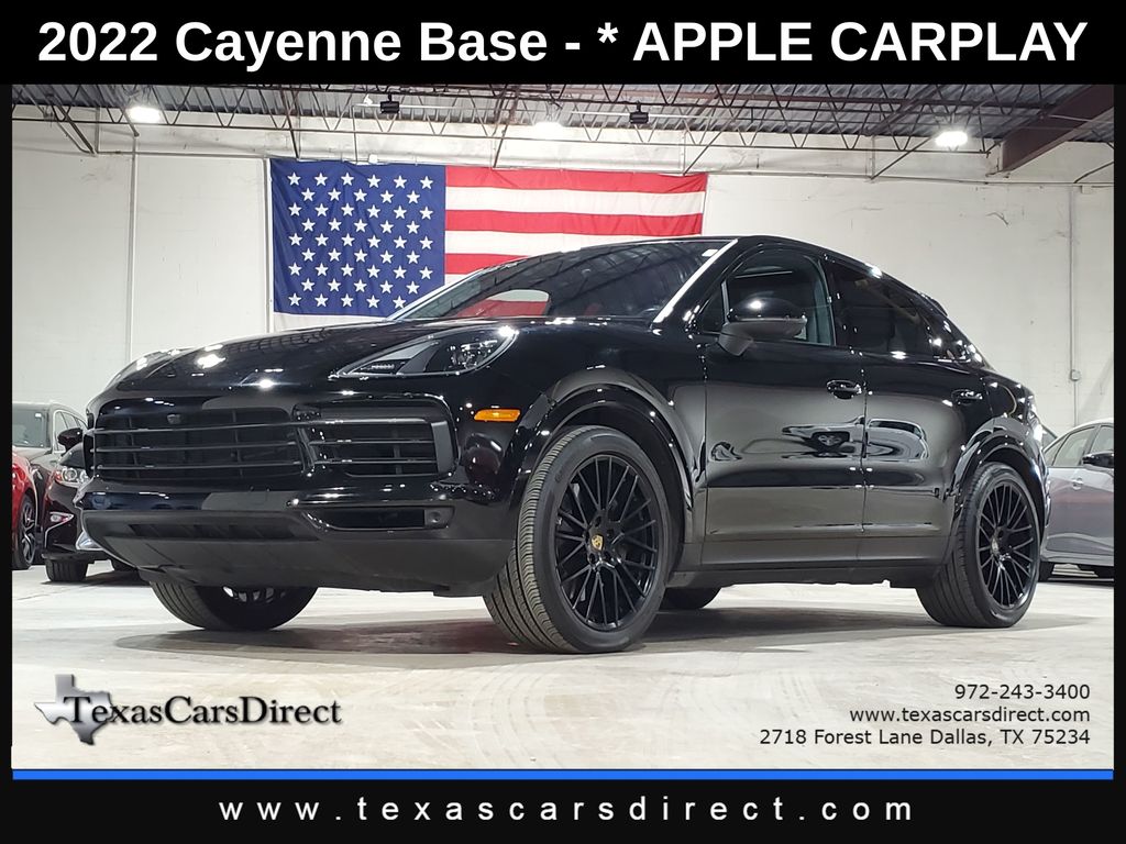 Black 2022 Porsche Cayenne Coupe Coupe All-Wheel Drive 8-Speed Automatic