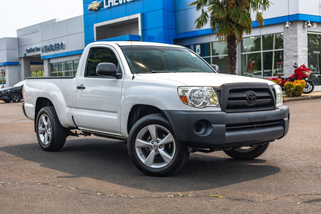 Super White 2007 Toyota Tacoma Pickup Truck Rear-Wheel Drive 5-Speed Manual Overdrive