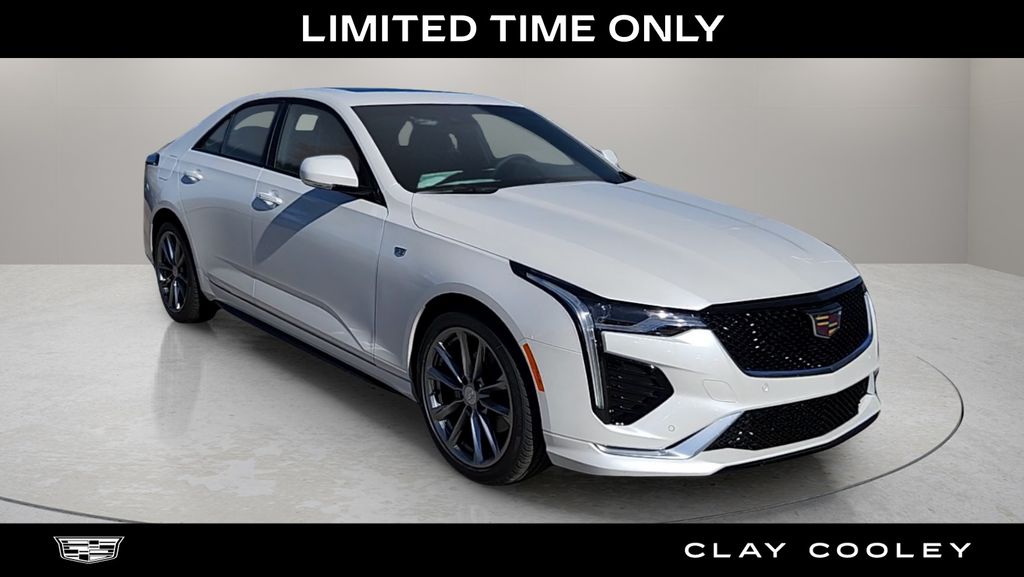 Summit White 2025 Cadillac CT4 Sport RWD Sedan Rear-Wheel Drive 8-Speed Automatic