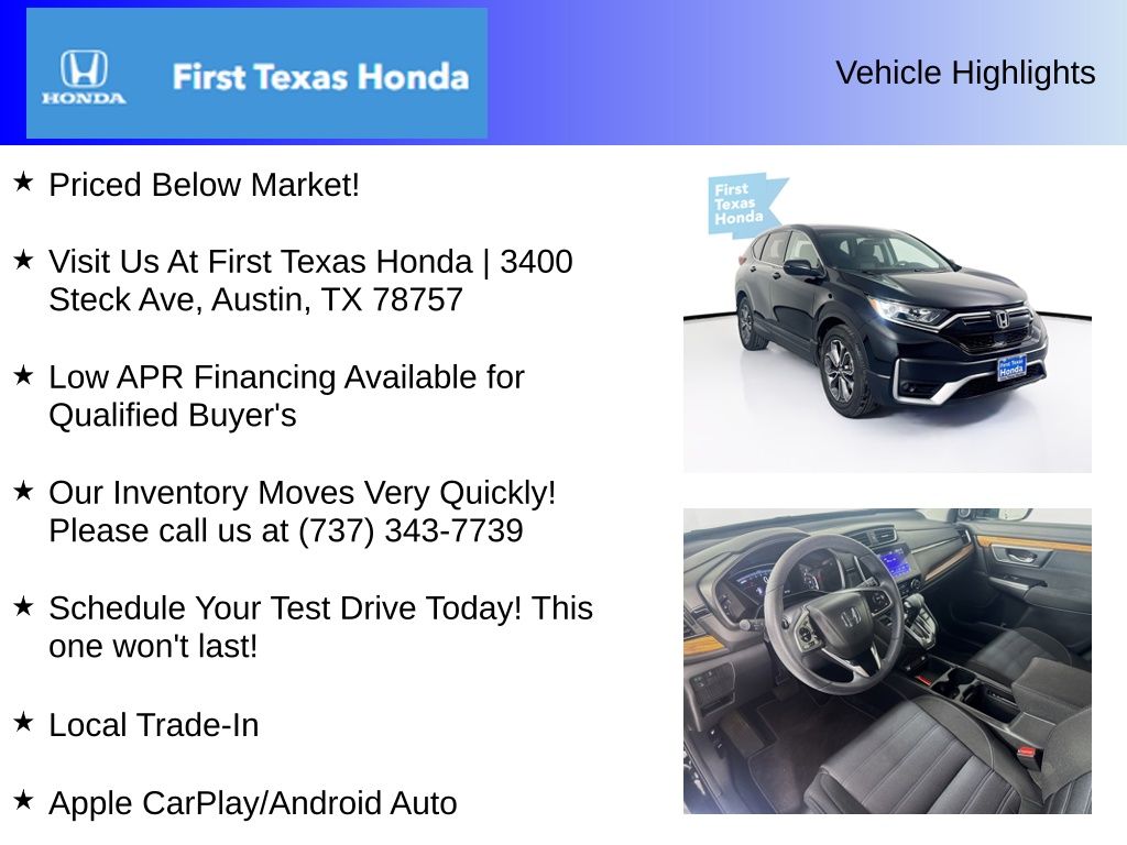 Used Car 2021 Honda Cr-v  Ex For Sale Under $25,000 In Austin, Texas