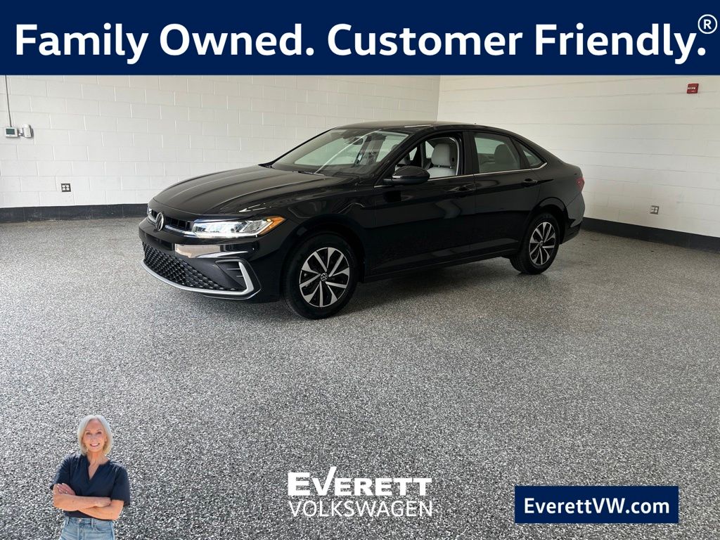 Deep Black Pearl 2026 Volkswagen Jetta Sedan Front-Wheel Drive 8-Speed Automatic
