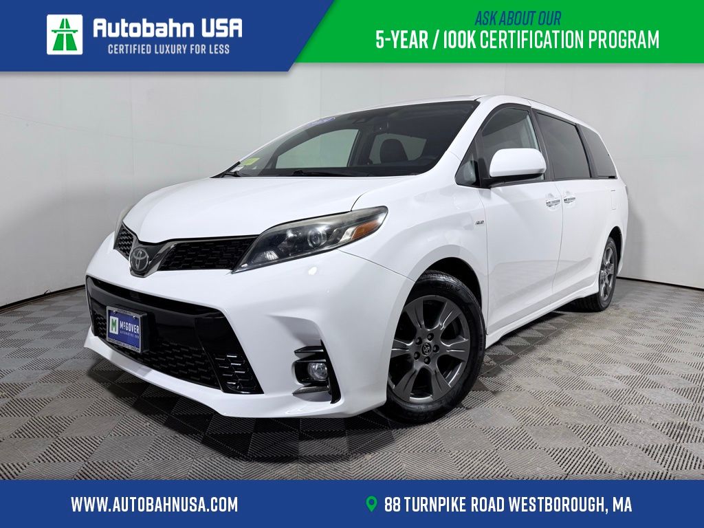 Super White 2019 Toyota Sienna SE 7-Passenger AWD Minivan All-Wheel Drive 8-Speed Automatic