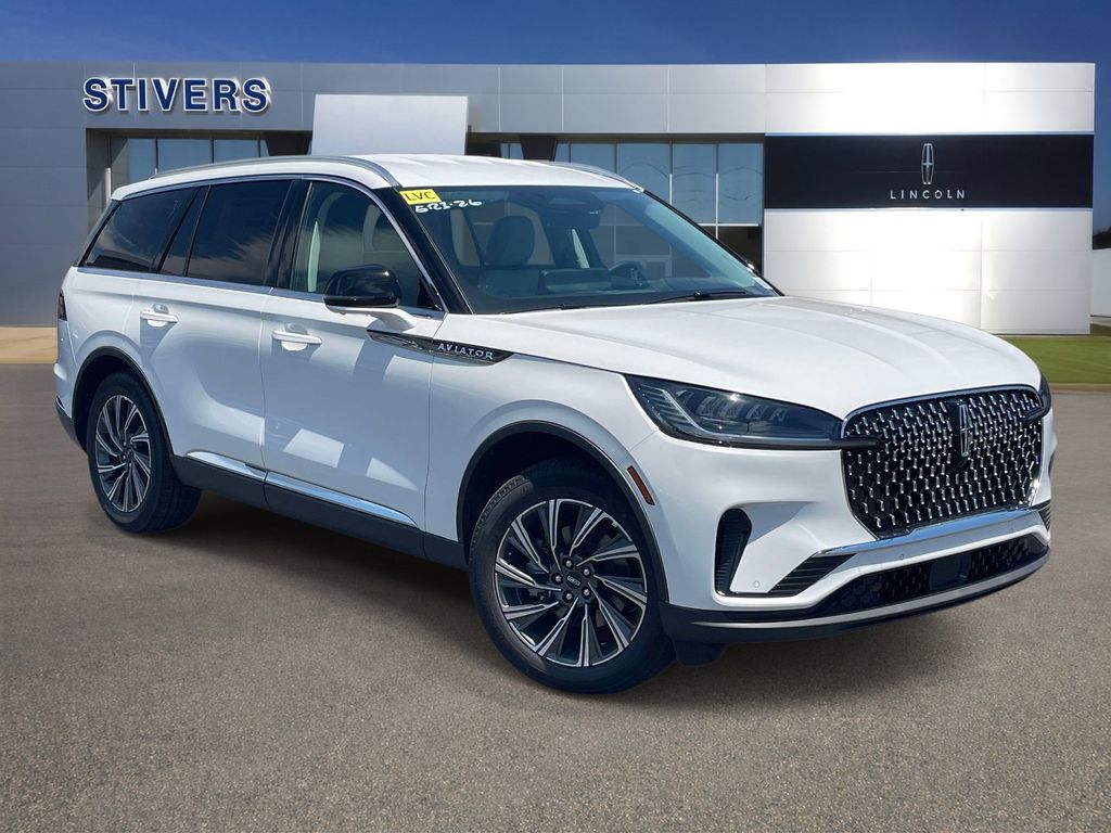Pristine White Metallic Tri-Coat 2026 Lincoln Aviator Premiere RWD SUV / Crossover Rear-Wheel Drive Automatic