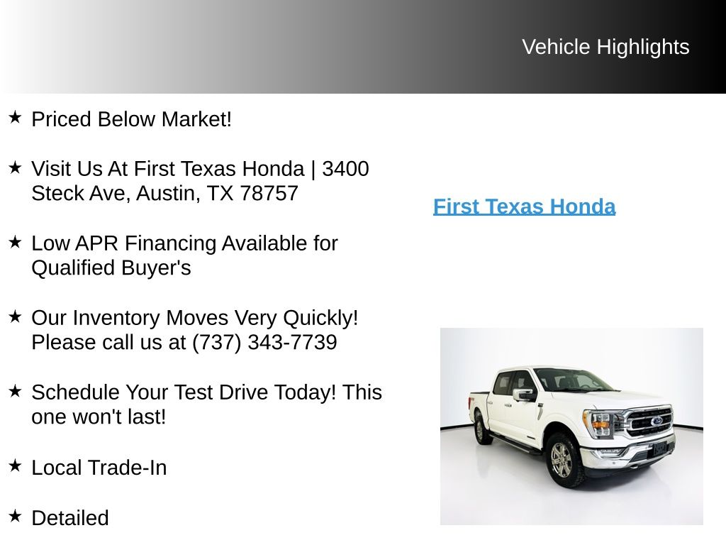 Used Car 2021 Ford F-150  Xlt For Sale Under $30,000 In Austin, Texas