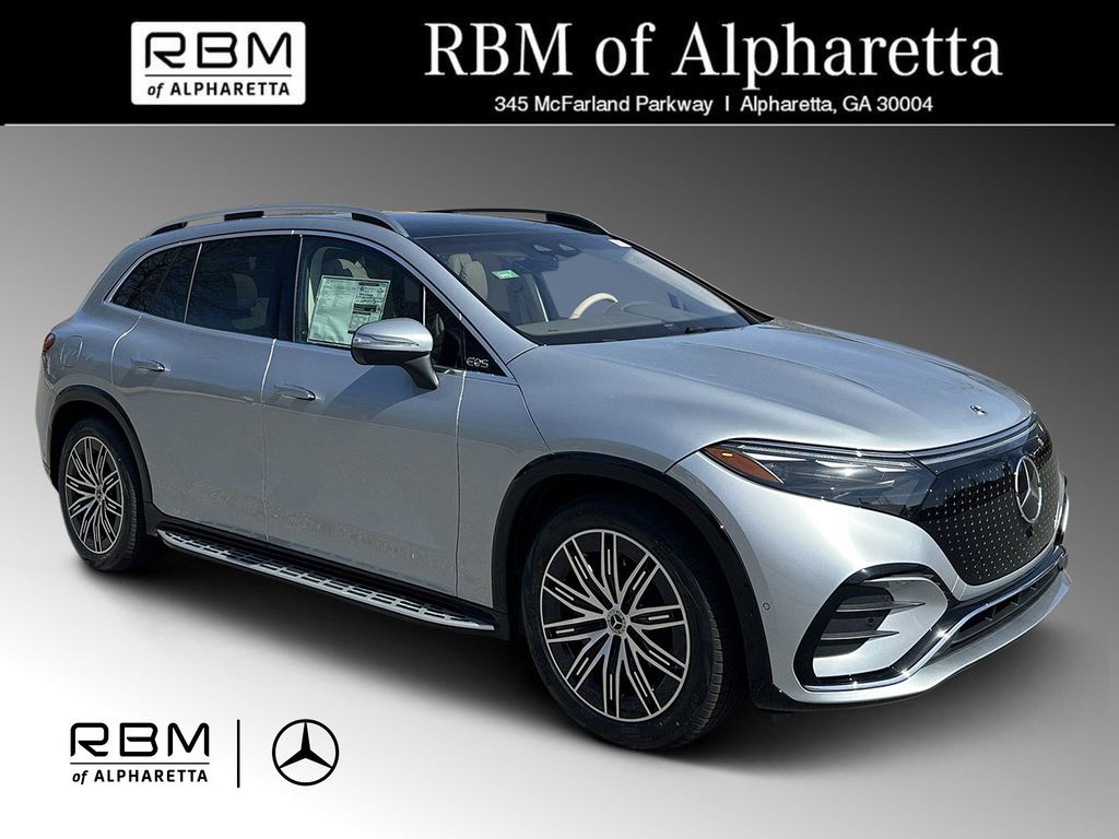 Cirrus Silver Metallic 2026 Mercedes-Benz EQS SUV 550 4MATIC SUV / Crossover All-Wheel Drive 1-Speed Automatic