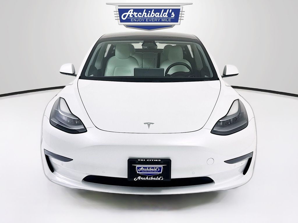 Pearl White Multi-Coat 2021 Tesla Model 3 Sedan Rear-Wheel Drive 1-Speed Automatic