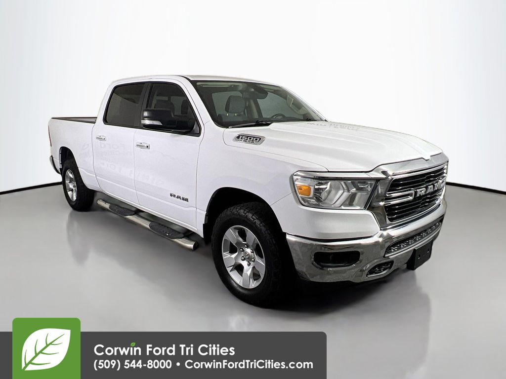 Bright White Clearcoat 2019 RAM 1500 Pickup Truck Four-Wheel Drive 8-Speed Automatic