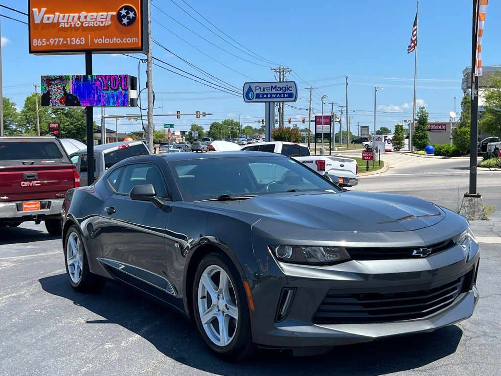 Nightfall Gray Metallic 2018 Chevrolet Camaro LS Coupe RWD Coupe Rear-Wheel Drive 6-Speed Manual