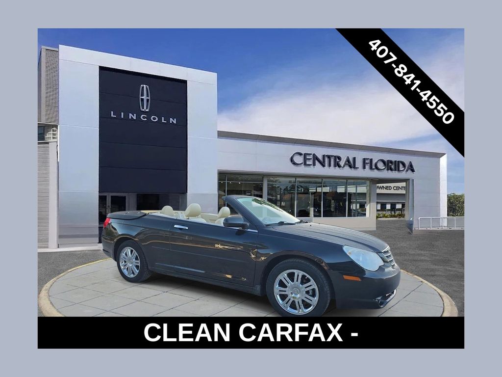 Brilliant Black Crystal Pearlcoat/Black Vinyl Top 2008 Chrysler Sebring Limited Convertible FWD Convertible Front-Wheel Drive 6-Speed Automatic