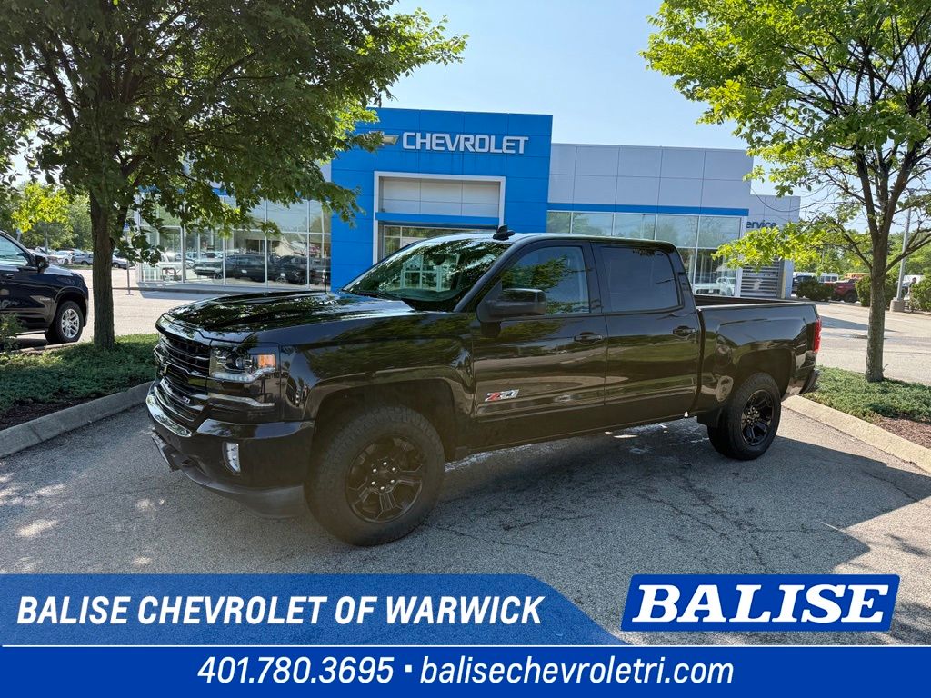 Black 2017 Chevrolet Silverado 1500 Pickup Truck Four-Wheel Drive 8-Speed Automatic Overdrive