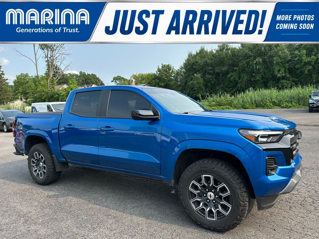 Glacier Blue Metallic 2024 Chevrolet Colorado Pickup Truck Four-Wheel Drive 8-Speed Automatic