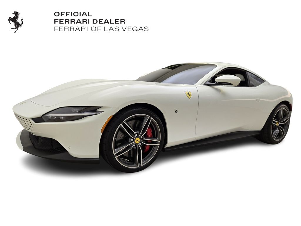 Bianco Avus 2024 Ferrari Roma Coupe RWD Coupe Rear-Wheel Drive 8-Speed Manual