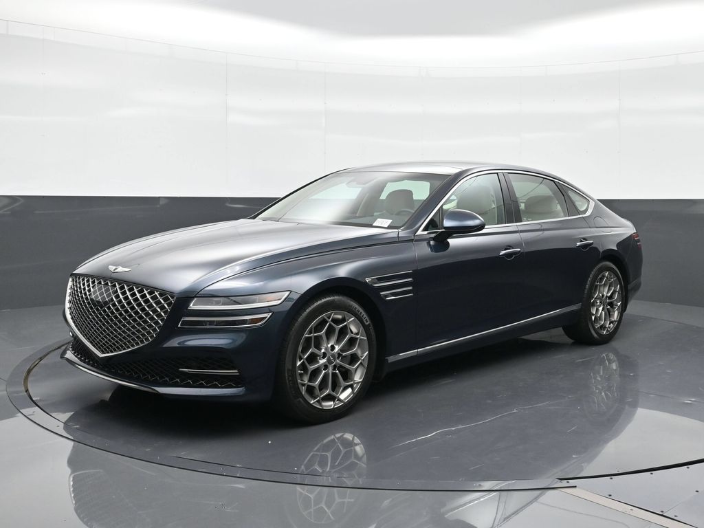 Blue 2024 Genesis G80 Sedan All-Wheel Drive 8-Speed Automatic