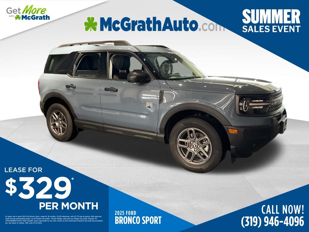 Blue (Azure Gray Metallic Tri-Coat) 2025 Ford Bronco Sport SUV / Crossover All-Wheel Drive 8-Speed Automatic