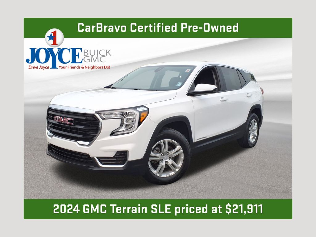 Summit White 2024 GMC Terrain SUV / Crossover Front-Wheel Drive 9-Speed Automatic